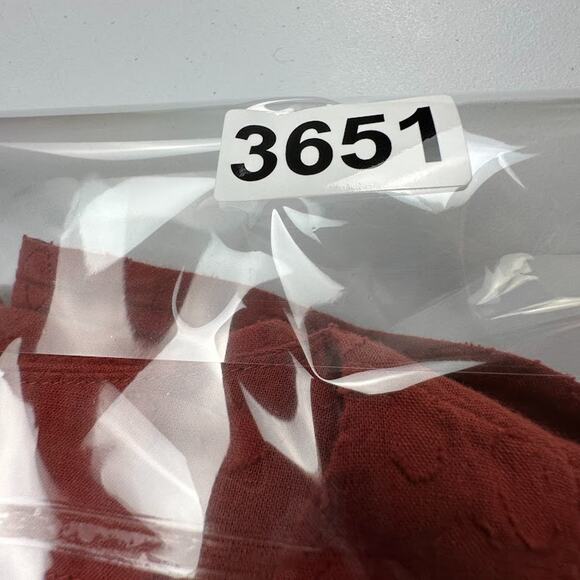 Free People Top Womens Extra Small Rust Long Sleeve Crop Peasant Boho Cottage - Picture 11 of 11